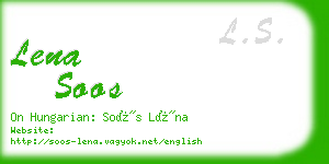 lena soos business card